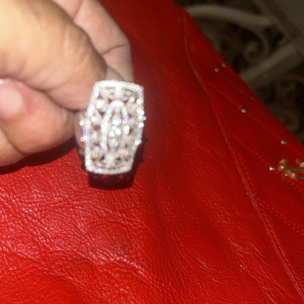 925 Sterling ‘Marcasite’ Rectangular Ring 7 - image 4